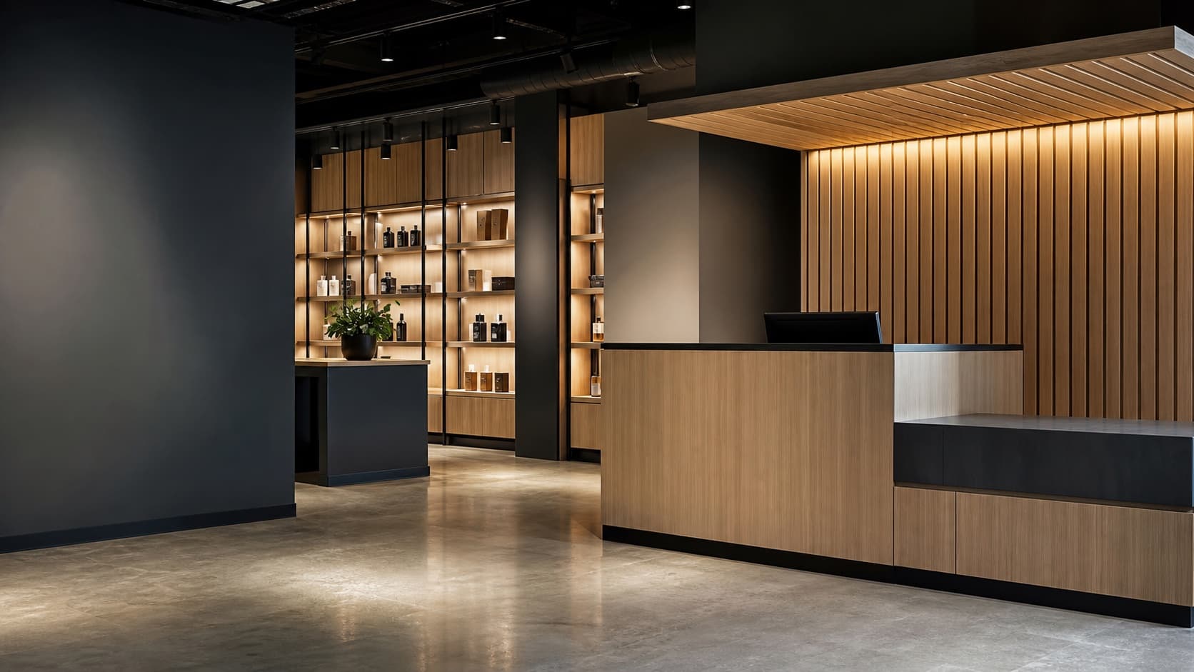 High-end commercial retail millwork and display fixtures