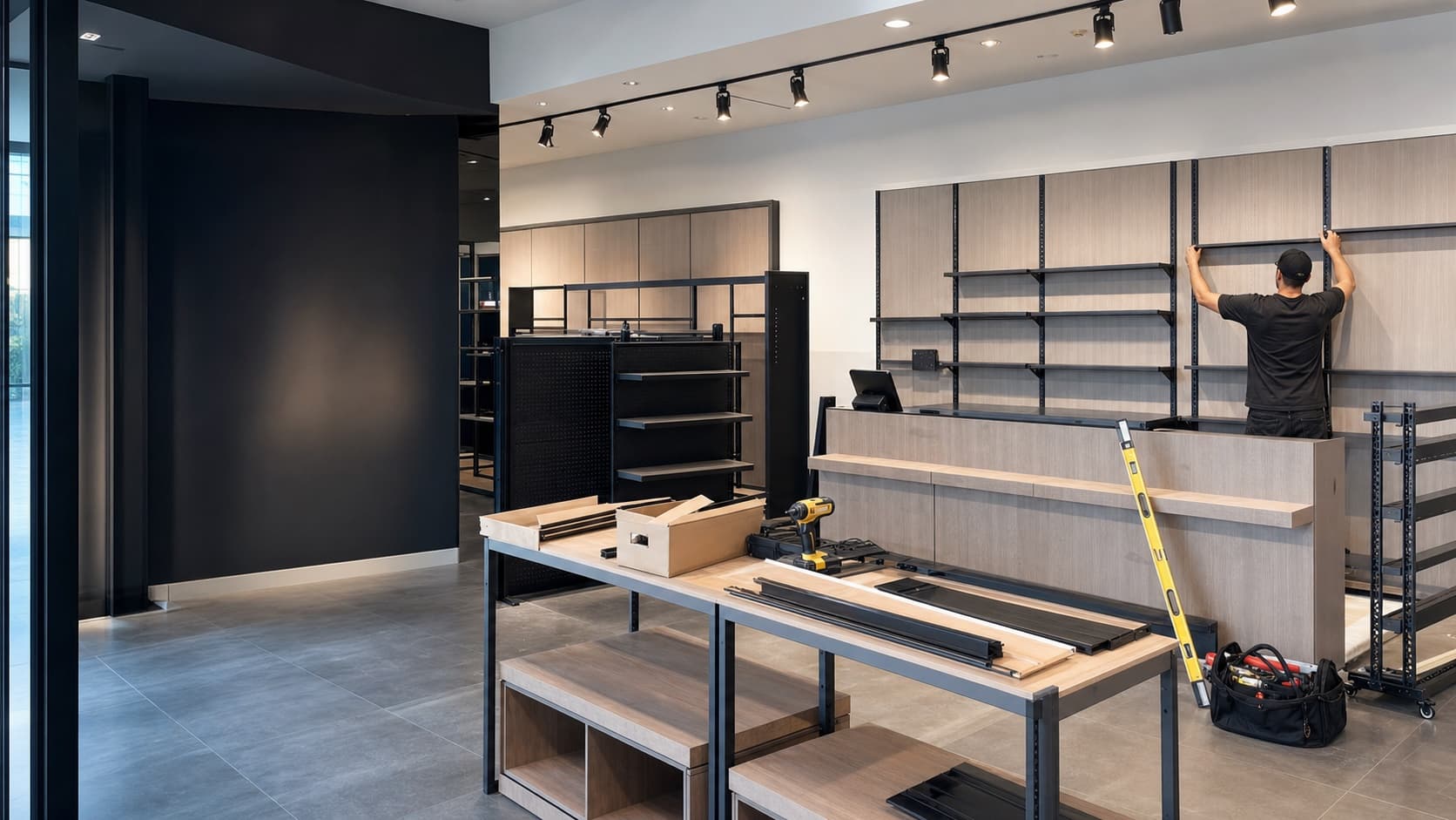 Retail store installation and commercial fixture buildout